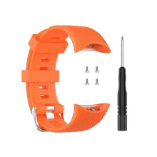(orange strap) Cinturino di ricambio in silicone per Garmin Forerunner 45/45s