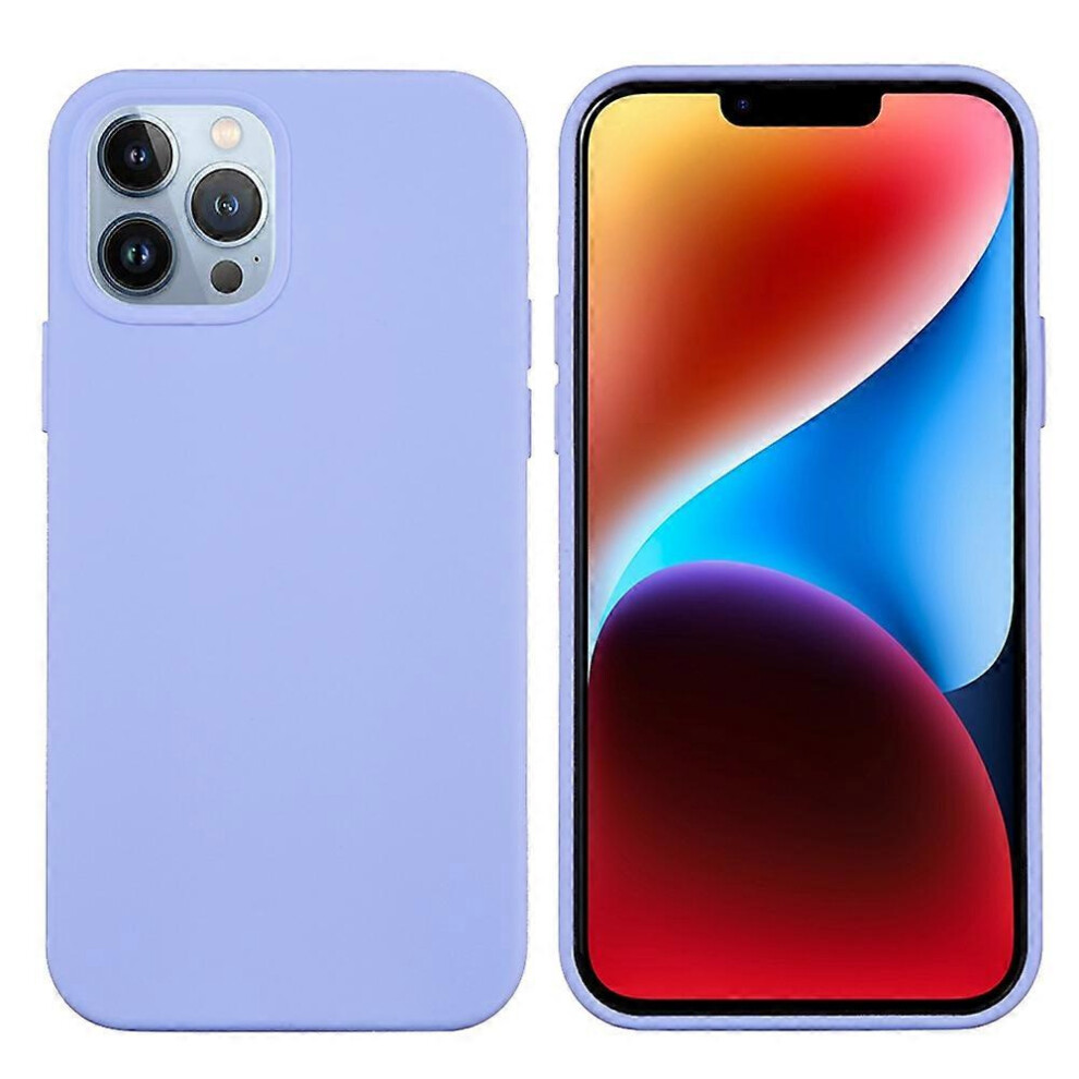 (, For Iphone 15 Pro Max) Solid Color Silicone Iphone 15 Case Purple 5996097133354