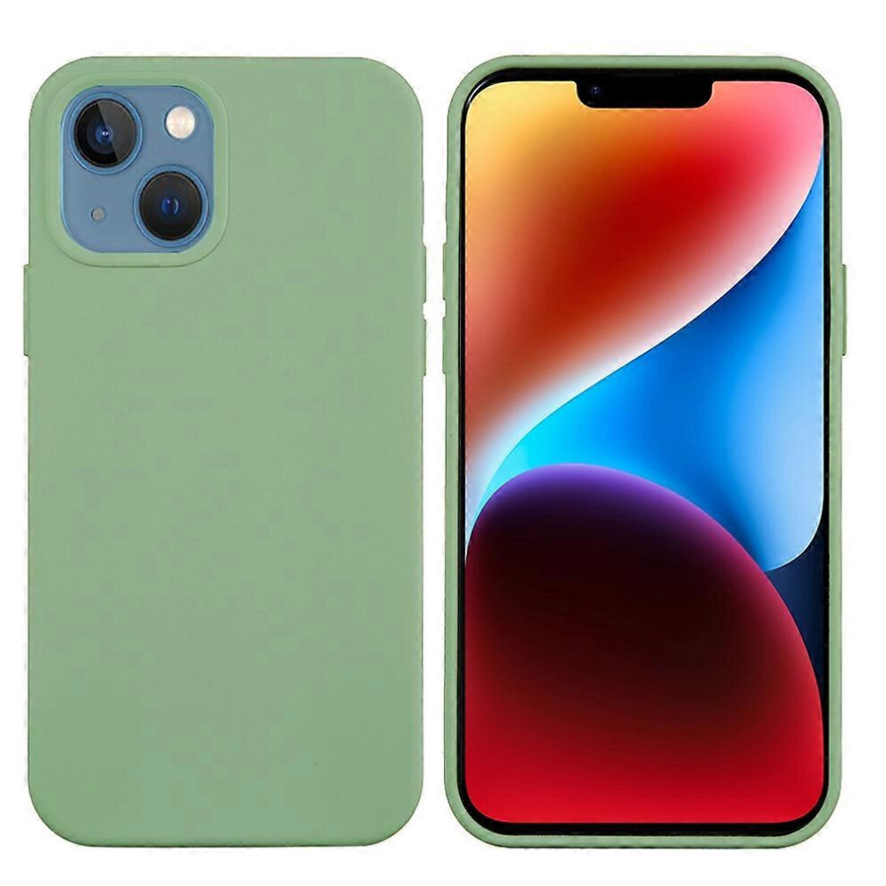 (Mint For Iphone 15 Plus) Solid Color Silicone Iphone 15 Case Green 5996097133309