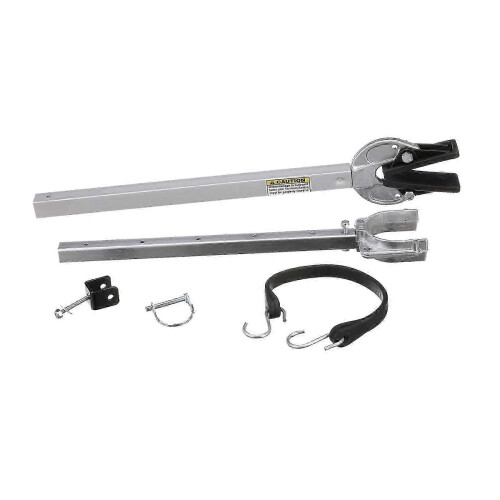 (Silver) Adjustable Boat Transom Saver with Composite Head, Roller & Trailer Mounts