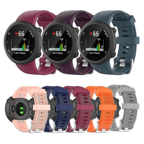 (gray strap) Garmin Forerunner 45/45s Silicone Replacement Watch Band Strap 1