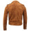 (Tan, S) Men's Brown Suede Biker Jacket 4