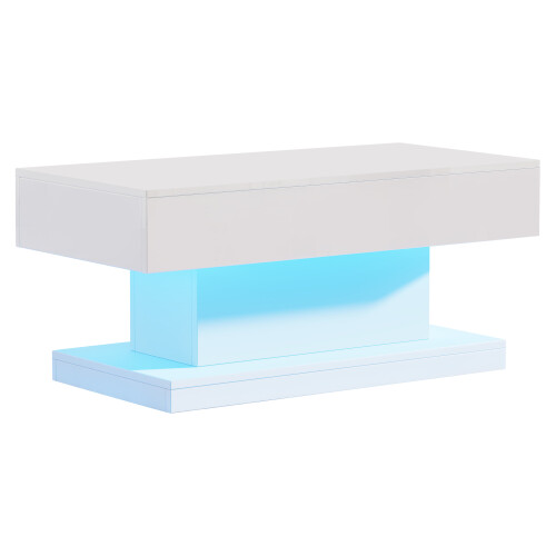 High-gloss Coffee Table with 2 drawers 1