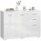 Homcom HOMCOM Modern Sideboard Kitchen Storage Cabinet, High Gloss White 2