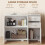 Homcom HOMCOM Modern Sideboard Kitchen Storage Cabinet, High Gloss White 4
