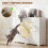 Homcom HOMCOM Modern Sideboard Kitchen Storage Cabinet, High Gloss White 6