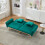 Modern fleece Loveseat with Adjustable Backrest 5
