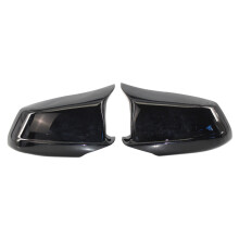 Negro de Fibra Espejo Ajuste para Serie 5 F10 / F11 / F18 Pre-Lci 11-13 Caps Reemplazo Del Espejo Del Lado de la Puerta Trasera Del Ala Retrovisor