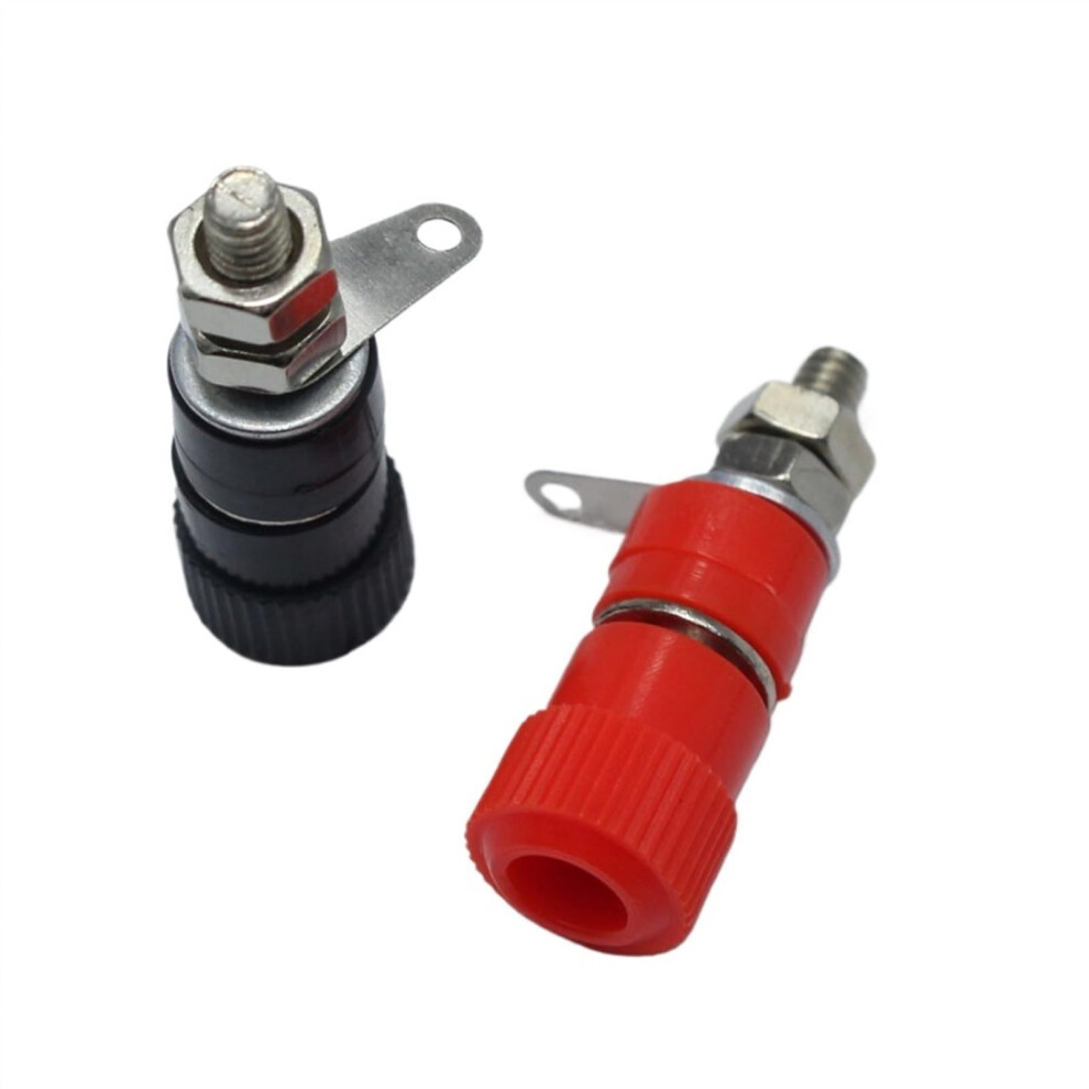 10Pcs Red Panel Mount 4Mm Banana Plug Binding Post Amplifier Speaker Terminal Connector 9073542866299