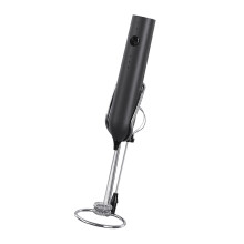 Automatic Milk Frother and Multipurpose Whisk-Black with stand