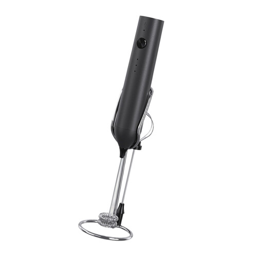 Automatic Milk Frother and Multipurpose Whisk-Black with stand