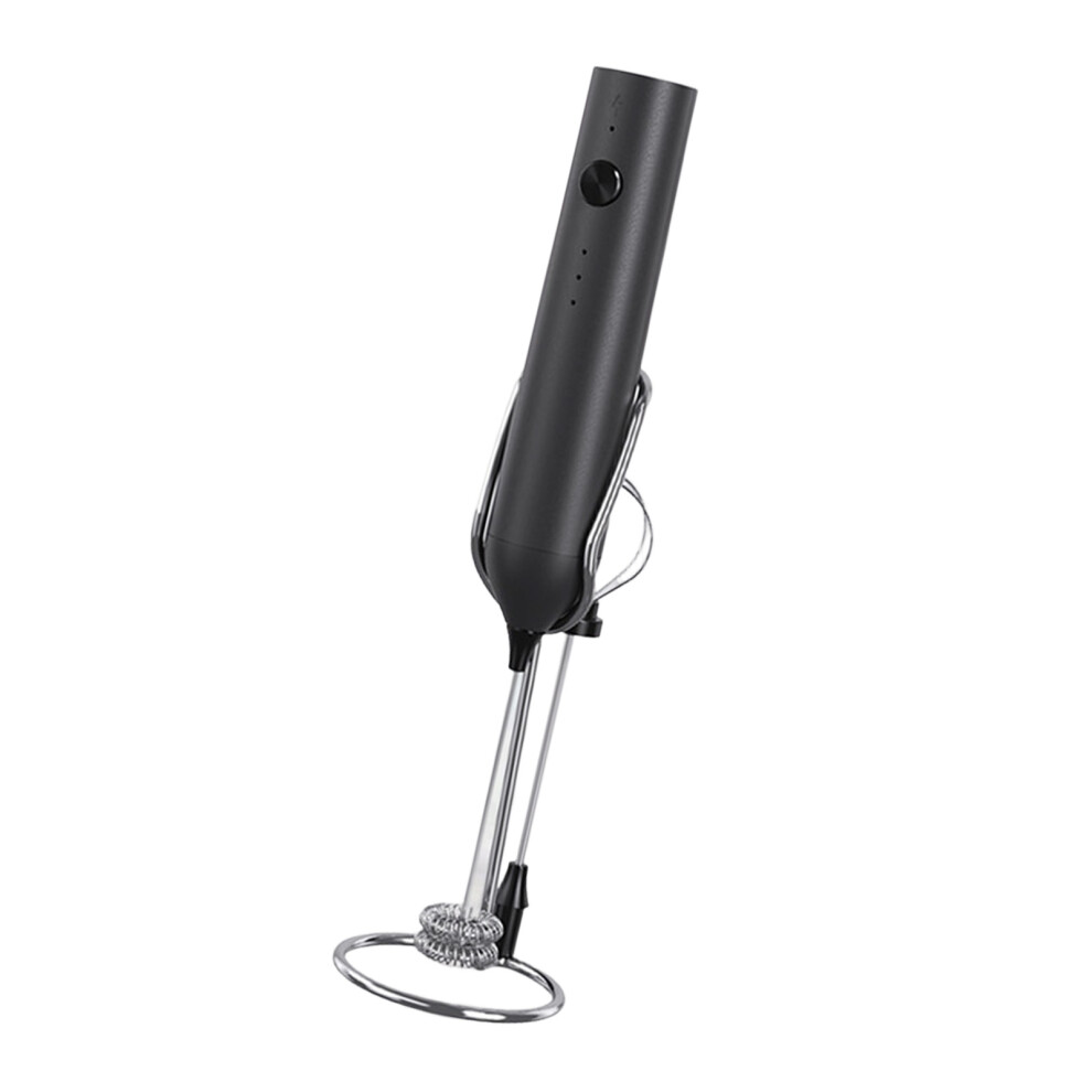 Automatic Milk Frother And Multipurpose Whisk- With Stand Black
