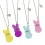 Trendy Rabbit Shaped Necklace Glossy Finish Accessory-Yellow 2