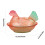 Crystal Glass Chicken Shape Candy-Glazed blue tail sty 4