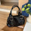 Trendige Leder-Geldbörse, Umhängetasche,-Schwarz 7