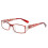 Blue Light Blocking Reading Glasses +3.50, Red Frame Computer Readers, Multiplier X 1