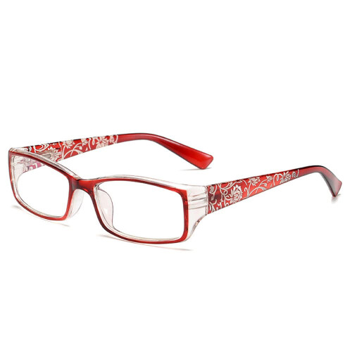 Blue Light Blocking Reading Glasses +3.50, Red Frame Computer Readers, Multiplier X