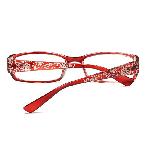 Blue Light Blocking Reading Glasses +3.50, Red Frame Computer Readers, Multiplier X 1
