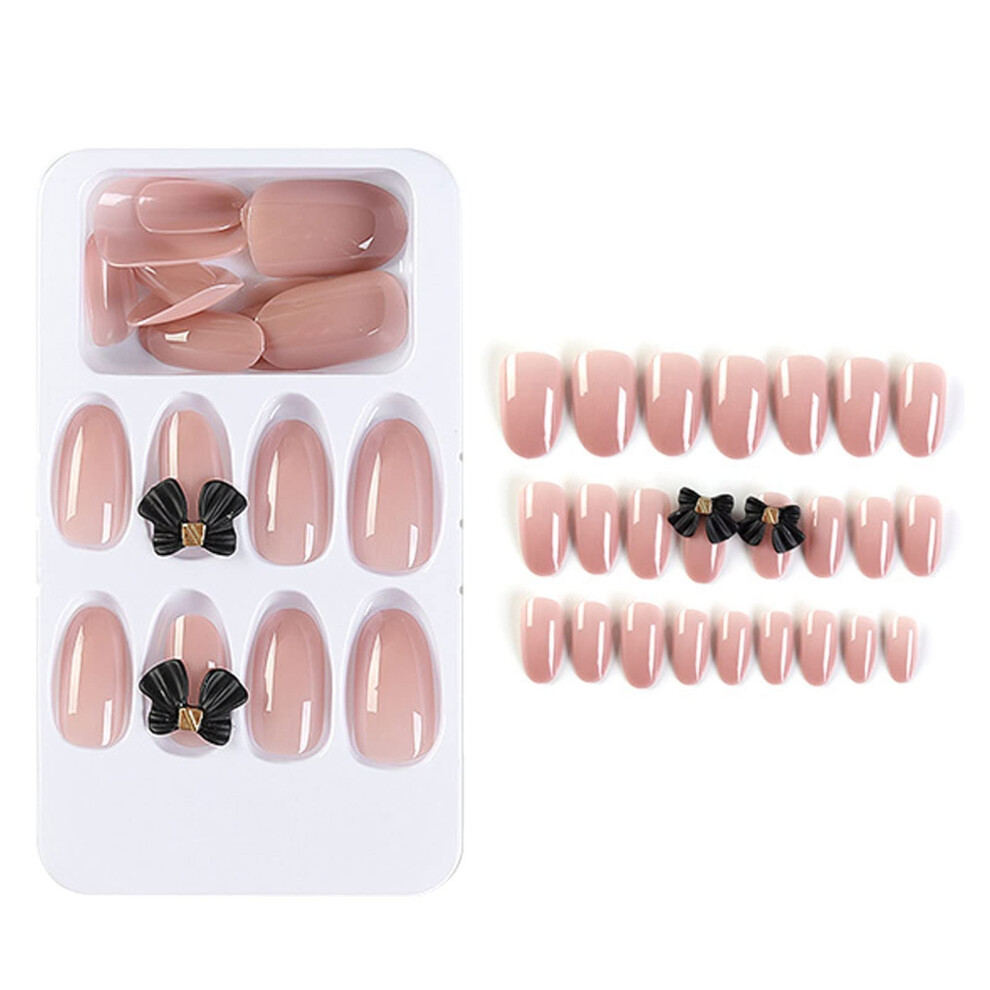Press On Nails Kit with Glue, Solid Color Reusable Fake Nails for Women, Fast SalonStyle Finish