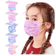 Kids Disposable Face Mask 6 Ply Breathable Cartoon Children Protective Mask 412 Years 50Pcs