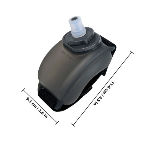 Bouteille Sport Silicone Résistante Noire Avec Bracelet 1