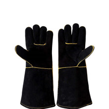 Heat Resistant Cowhide Welding Gloves with Long Cuff,  Heat Protection and Non‑Slip Grip