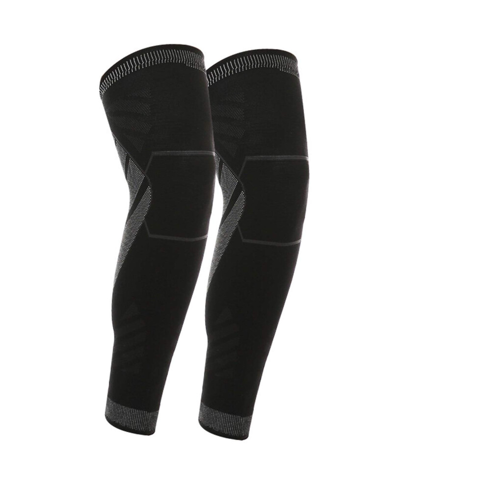 Black Full Leg Compression Sleeves Xlarge Â Knee Brace Thigh And Calf Support For Running Basketball Cycling