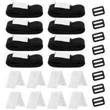 Pool Solar Cover Reel Attachment Kit Set of 8, 71 Inch Adjustable Straps with Buckles for Inground Pools