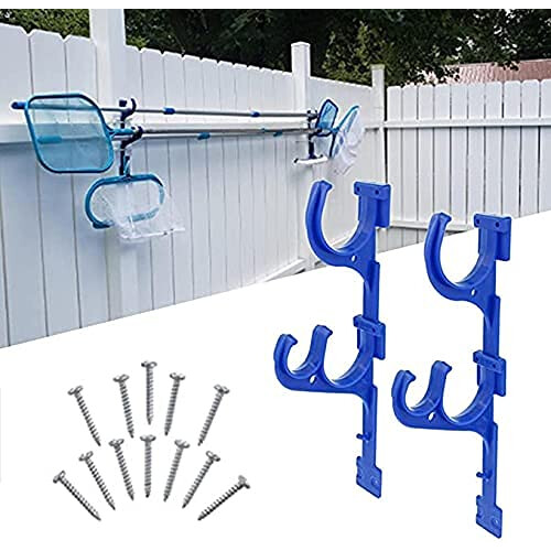 Pool Pole Hanger Wall Mounted Storage Bracket for Pool Cleaning Tools Organizer Durable Plastic Build 1