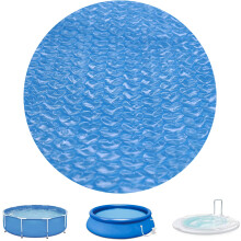 Solar Pool Cover 8FT Round Heat Retaining Blanket for Above Ground and Inflatable Pools