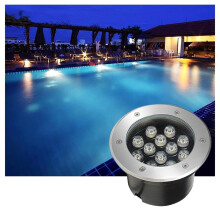 24W RGB Underwater LED Pool Light IP68 Waterproof 12V Fountain Spotlight for Outdoor Decoration