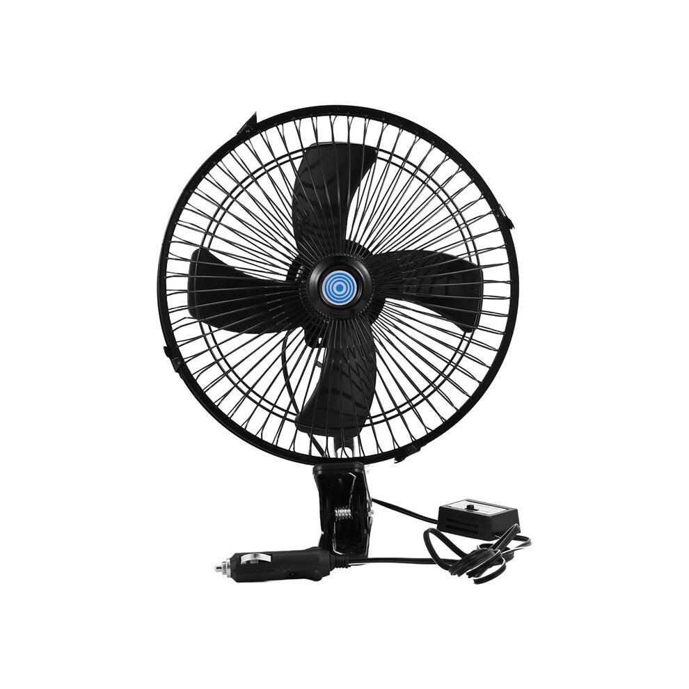 10 Inch 12V Car Electric Fan Adjustable Speed Oscillating Cooling Fans With Clip For Home Travel Car Truck 6033241055663