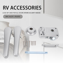 RV Toilet Door Lock Bathroom Door Lock Caravan Boat Handle Lock RV Accessories