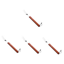 Stainless Steel Barbecue Skewers Set of 4 Reusable Grill Kebab Sticks with Ergonomic Comfort Handle