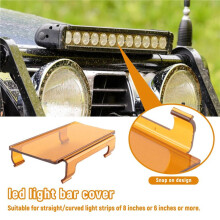 20 Inch Amber Snap Lens Cover 6 Inch + 8 Inch for Offroad Led Light Bar ATV SUV 4X4
