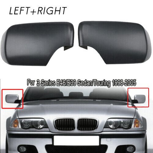 1 Pair for - E46 E39 1998-2005 Left+Right Side Rear View Mirror Cover Cap 51168238375 51168238376 1