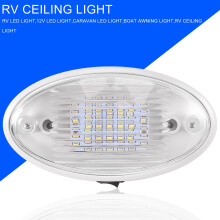 12V LED LumièRe avec Interrupteur Caravane Camping-Car Bateau Auvent Annexe DéMarrage Tunnel Blanc