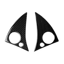 2Pcs Carbon Fiber Steering Wheel Frame Cover Trim for W204 C180 C200 C260 2007-2010