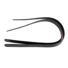 Leather Bag Handles Set of 8, 55cm x 1.8cm, Black