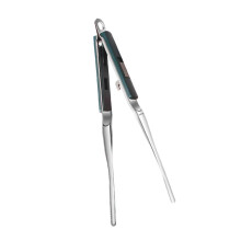 Stainless Steel Barbecue Tongs with Serrated Grip, Non‑Slip Handle and Locking Design for Outdoor Grilling