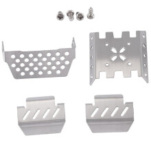 RC Crawler Metal Armor Silver Axle and Chassis Protector Plate for YK4082 YK4102 YK4103 Durable Upgrade