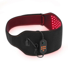 Portable infrared massager with red light therapy waist belt heating function to relieve pain.