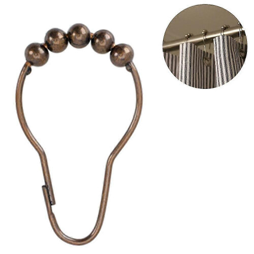 12pcs Shower Curtain Hooks Rings, Rust-resistant For Bathroom 1