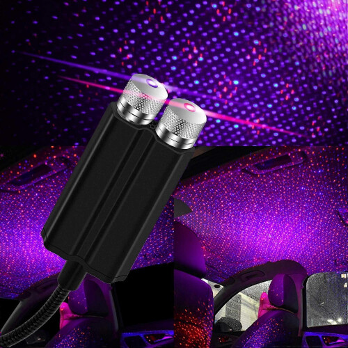 Προβολέας αστεριών νυχτερινού φωτισμού USB, φώτα οροφής αυτοκινήτου 2 σε 1, ρυ