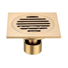 Square Brass Shower Drain Stainless Steel Square Odor Proof Floor Drain For Bathroom Large Caliber