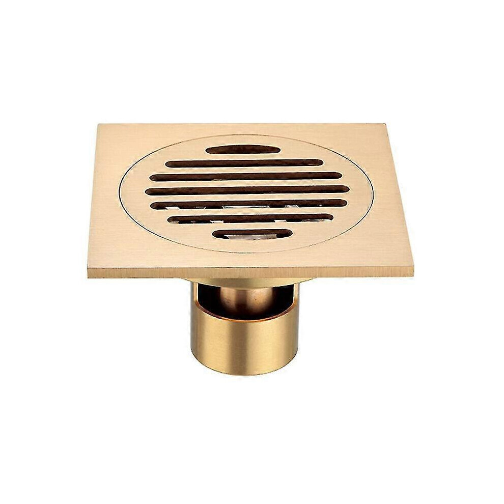 Square Brass Shower Drain Stainless Steel Square Odor Proof Floor Drain For Bathroom Large Caliber 9172356404922