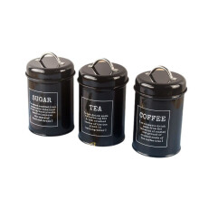 Metal storage container with sealing ring for moisture protection, coffee beans, tea, snacks, nuts, melon seeds, and candy.