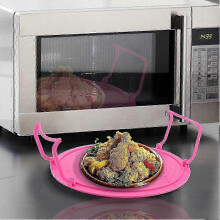 Griglia riscaldante per alimenti per forno a microonde, vassoio per la cottura a vapore a più livelli, piastra termoisolante a doppio s