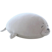 Peluche a forma di foca con versione Q, morbido giocattolo a forma di animale, cuscino per dormire.