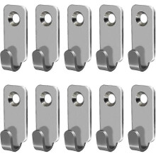 10pcs Heavy Duty Hanger 304 Stainless Steel Wall Mounted Mini J Hook For Mirror Picture Frames Hanging Wire/d Rings/keyhole Hangers